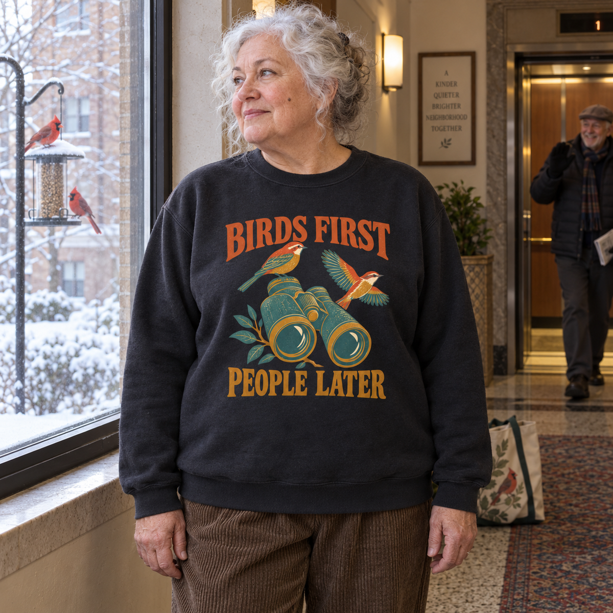 "Birds First. People Later" Vintage Sweatshirt