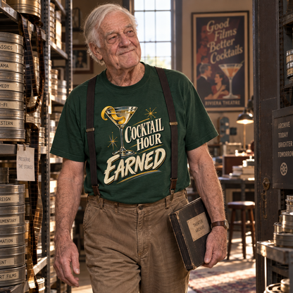 "Cocktail Hour Earned" Vintage T-Shirt