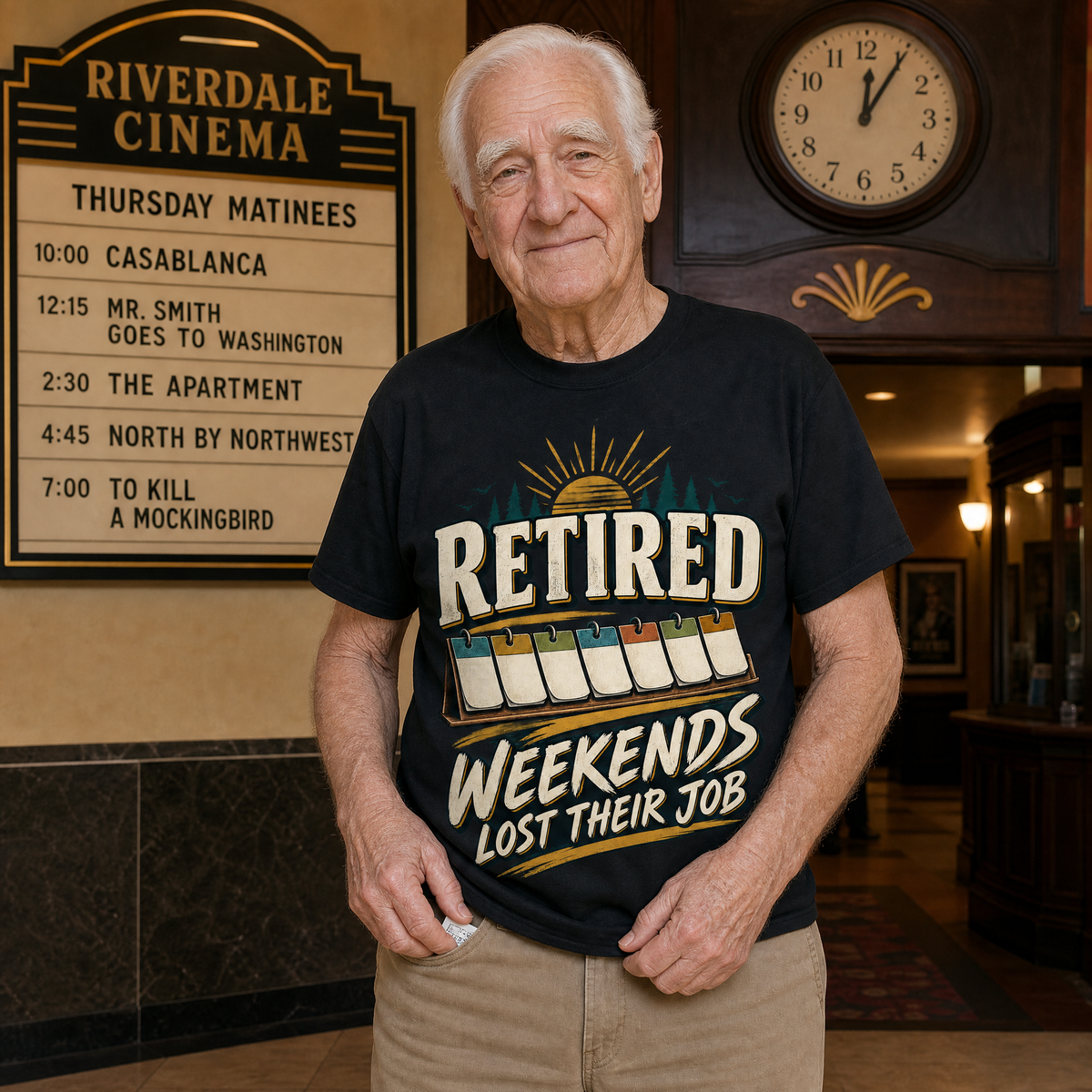 "Retired. Weekends Lost Their Job" Vintage T-Shirt