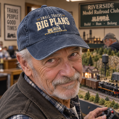 "Small Tracks. Big Plans" Vintage Washed Cap