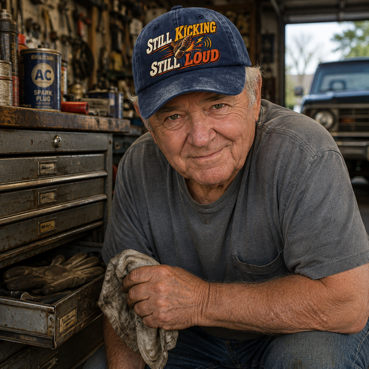 "Still Kicking Still Loud" Vintage Washed Cap