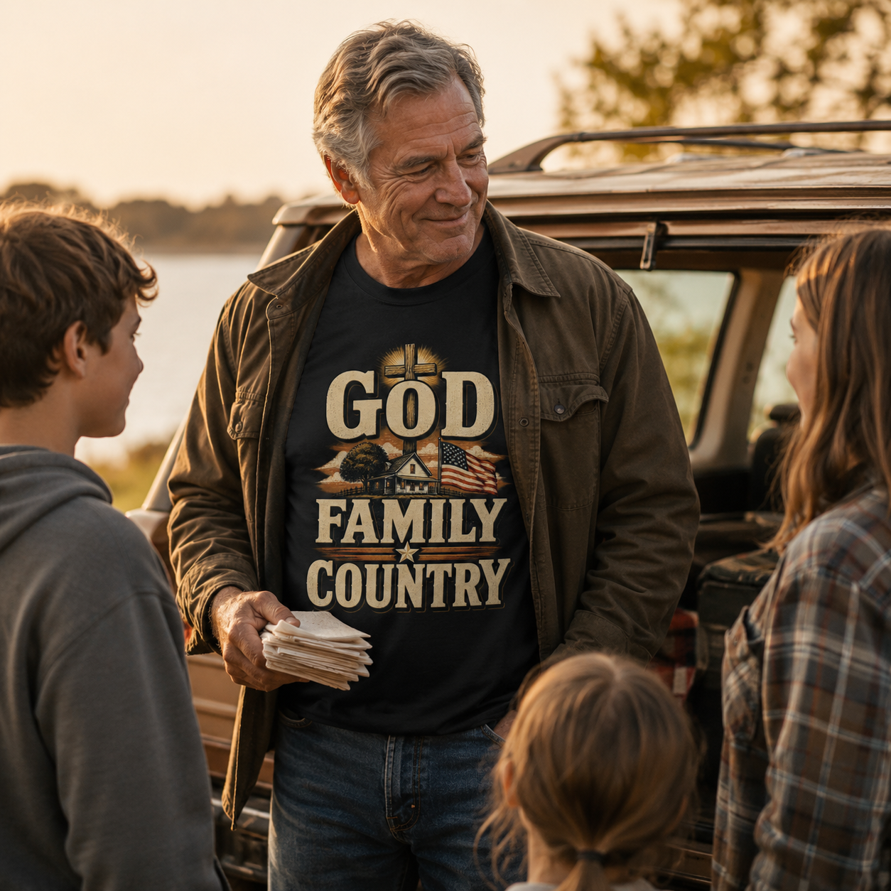 "God Family Country" Vintage T-Shirt