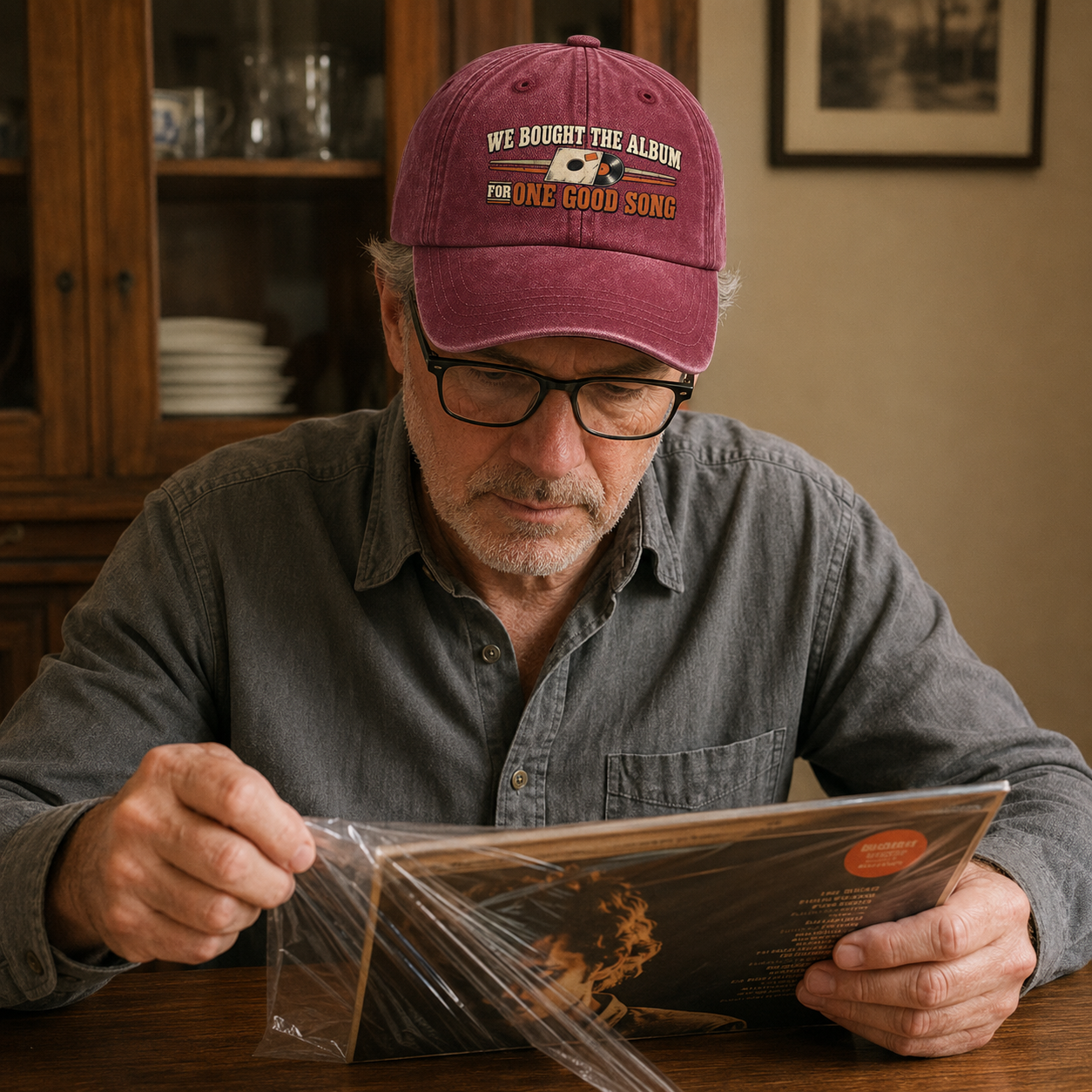 "We Bought The Album For One Good Song" Vintage Washed Cap