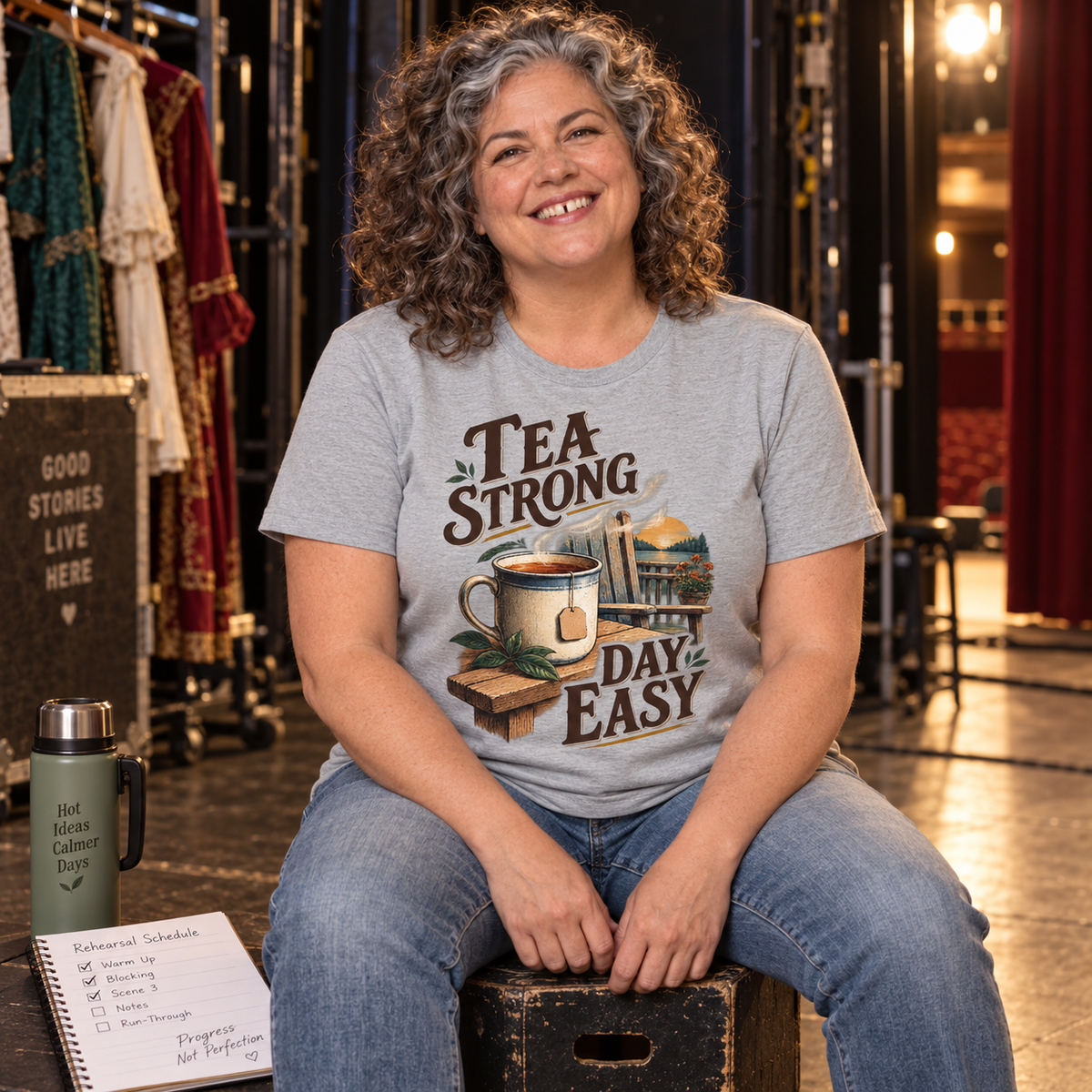 "Tea Strong. Day Easy" Vintage T-Shirt