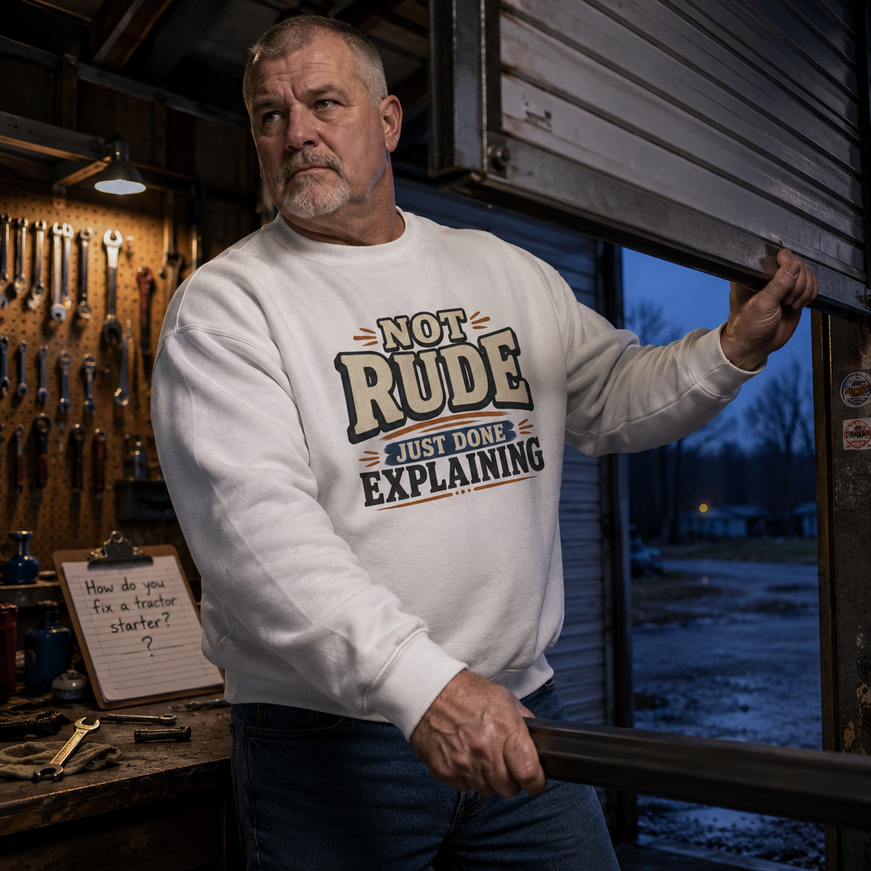 "Not Rude. Just Done Explaining" Vintage Sweatshirt