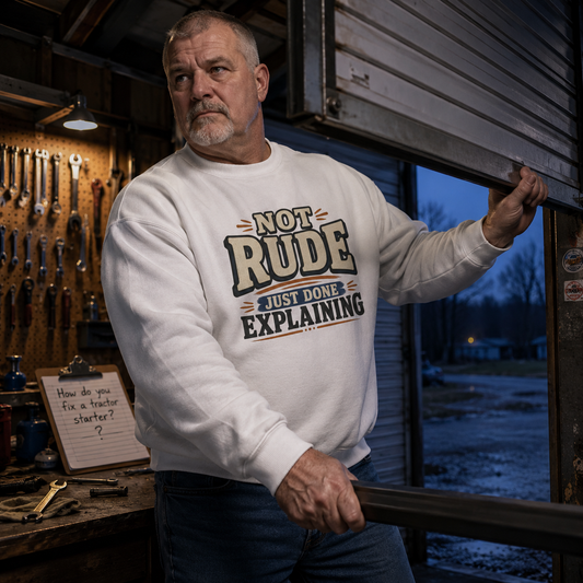"Not Rude. Just Done Explaining" Vintage Sweatshirt