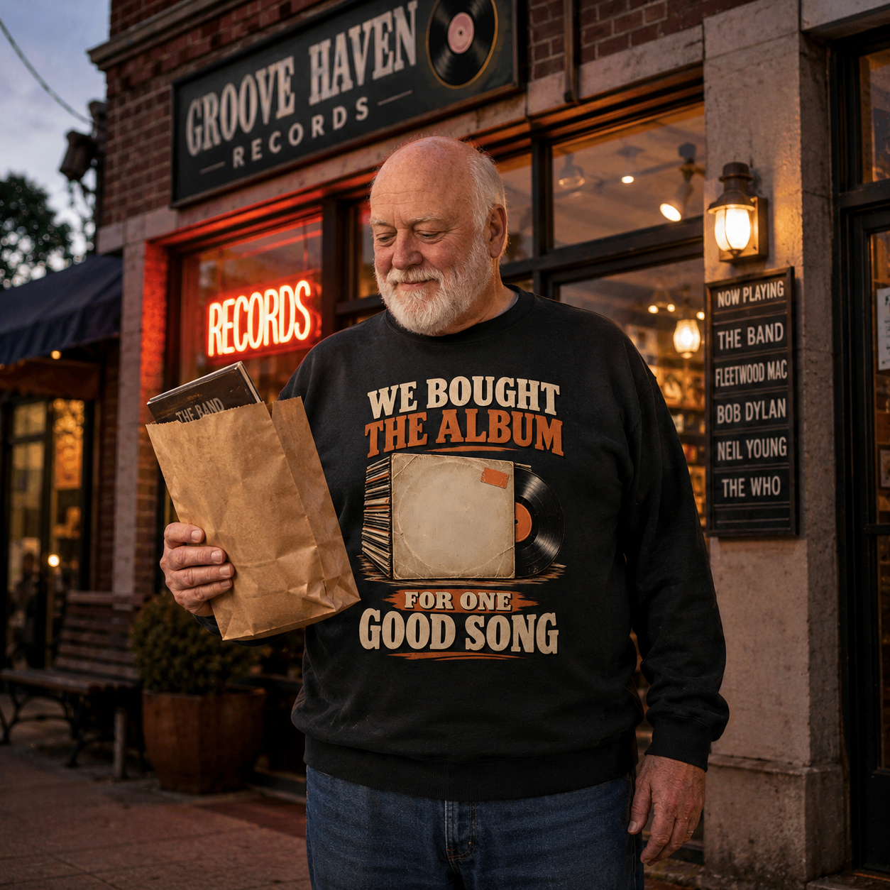 "We Bought The Album For One Good Song" Vintage Sweatshirt