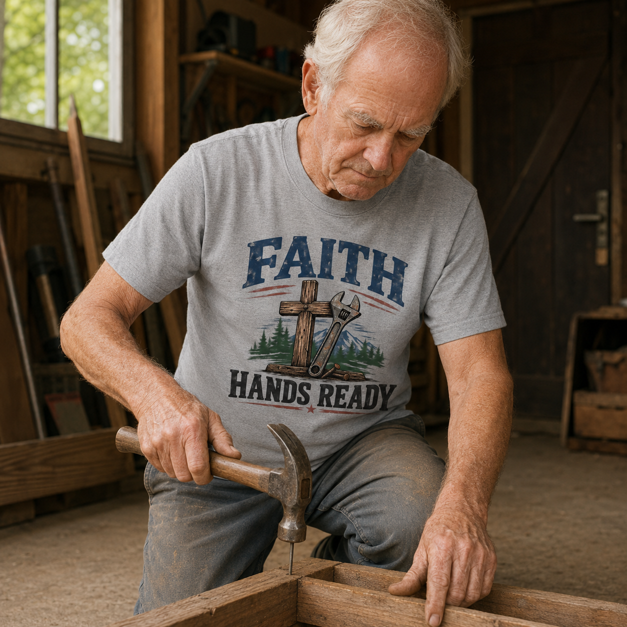 "Faith Hands Ready" Vintage T-Shirt