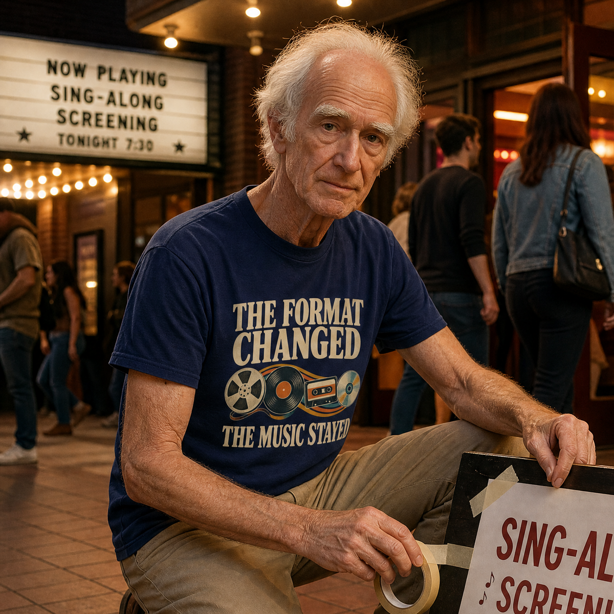 "The Format Changed. The Music Stayed" Vintage T-Shirt