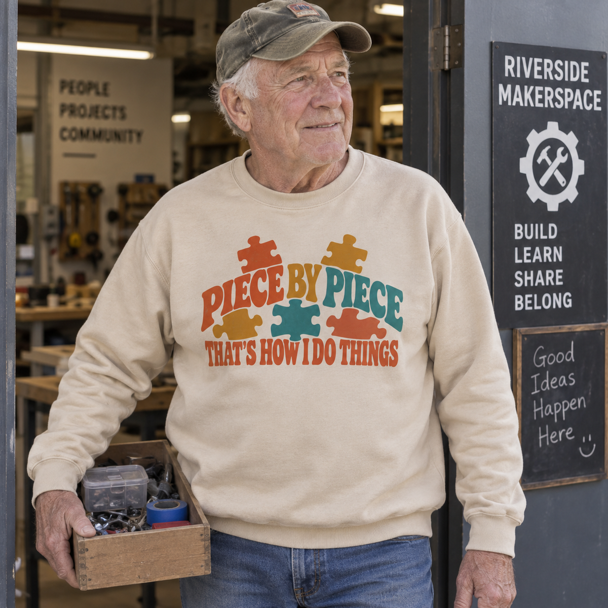 "Piece By Piece. That's How I Do Things" Vintage Sweatshirt
