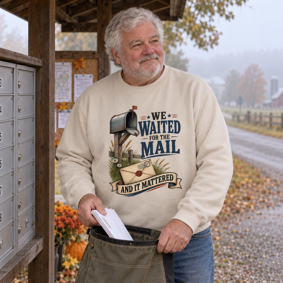 "We Waited For The Mail And It Mattered" Vintage Sweatshirt