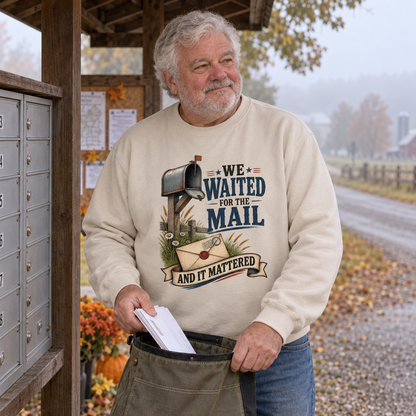 "We Waited For The Mail And It Mattered" Vintage Sweatshirt