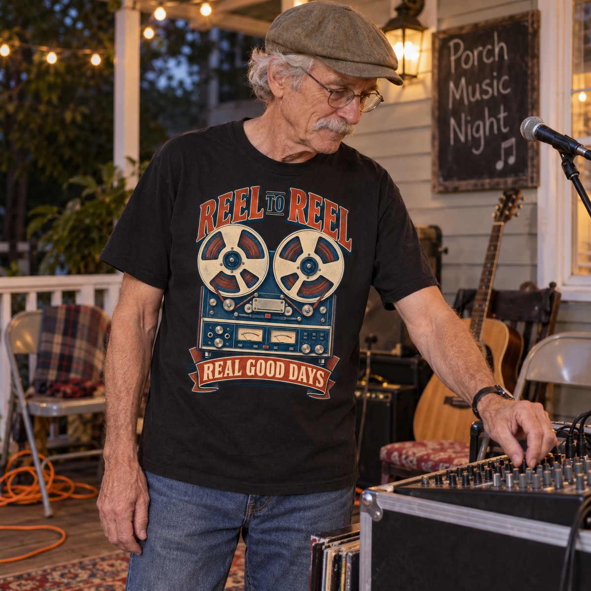 "Reel To Reel. Real Good Days" Vintage T-Shirt