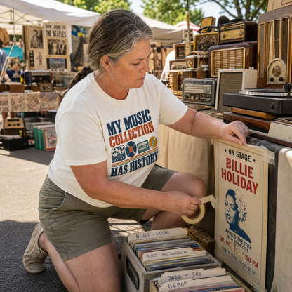 "My Music Collection Has History" Vintage T-Shirt