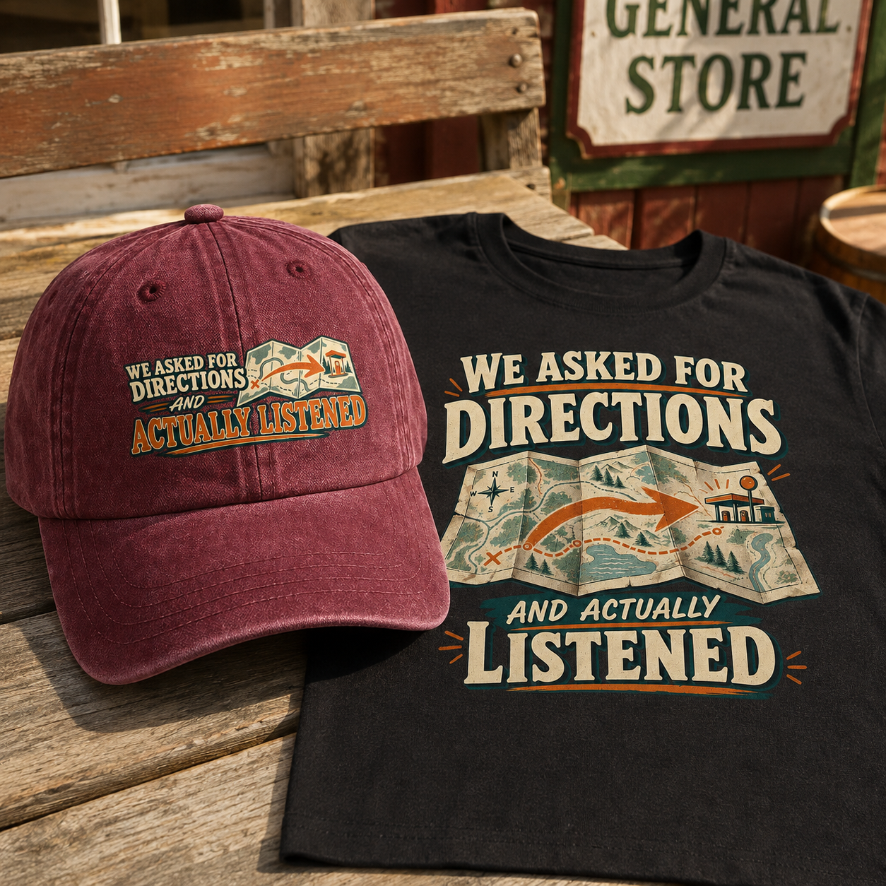 "We Asked For Directions And Actually Listened" Vintage T-Shirt