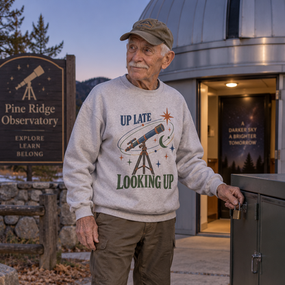 "Up Late Looking Up" Vintage Sweatshirt