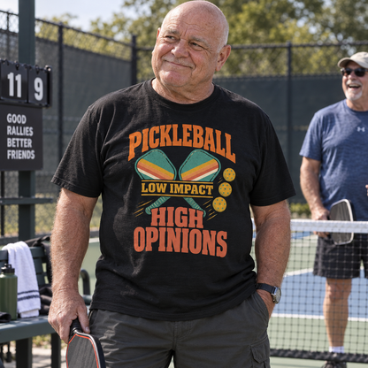 "Pickleball Low Impact. High Opinions" Vintage T-Shirt