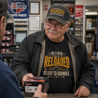 "Retired. Reloaded. Ready to Grumble" Vintage Sweatshirt