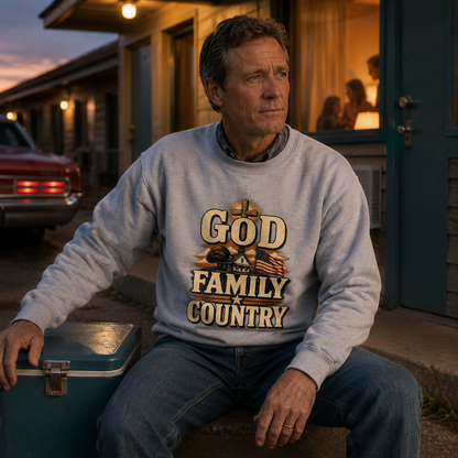 "God Family Country" Vintage Sweatshirt