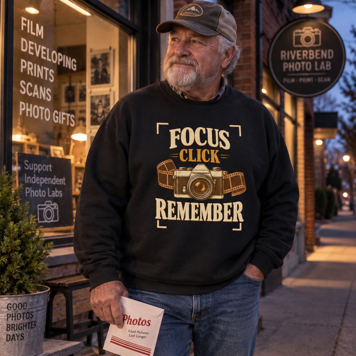 "Focus Click Remember" Vintage Sweatshirt