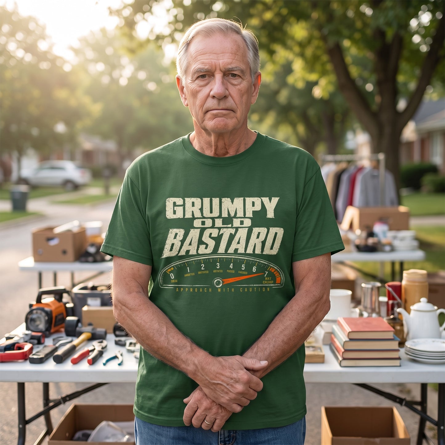 "Grumpy Old Bastard Approach with Caution" Vintage T-Shirt