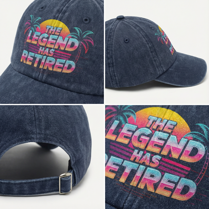 “The Legend Has Retired” Sunset Fadewave Icon Cap
