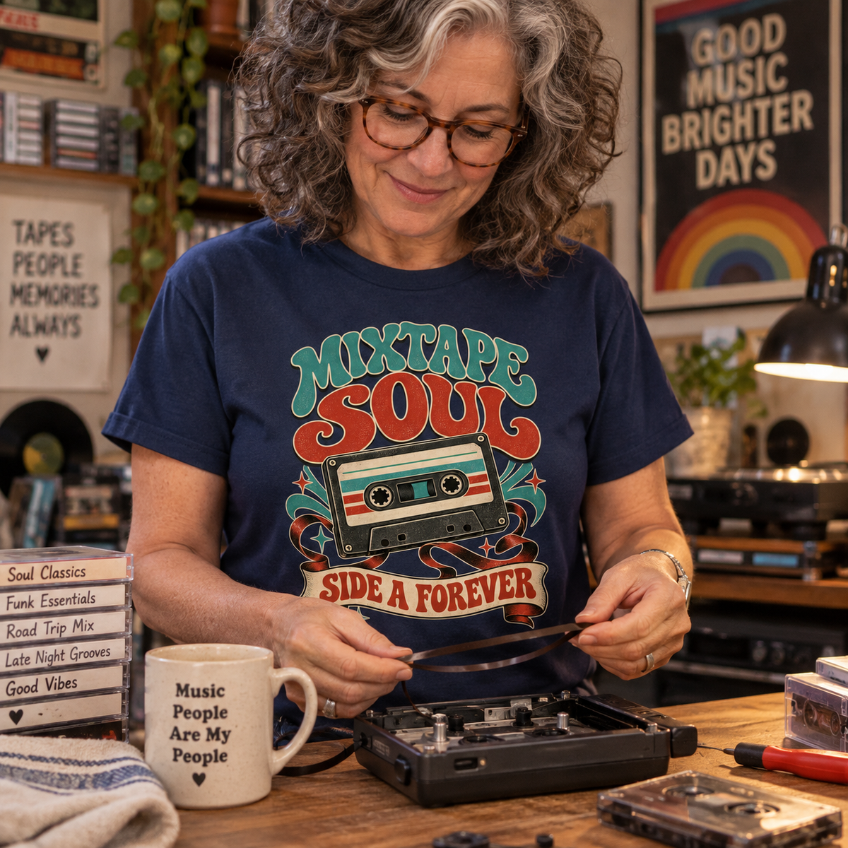 "Mixtape Soul. Side A Forever" Vintage T-Shirt