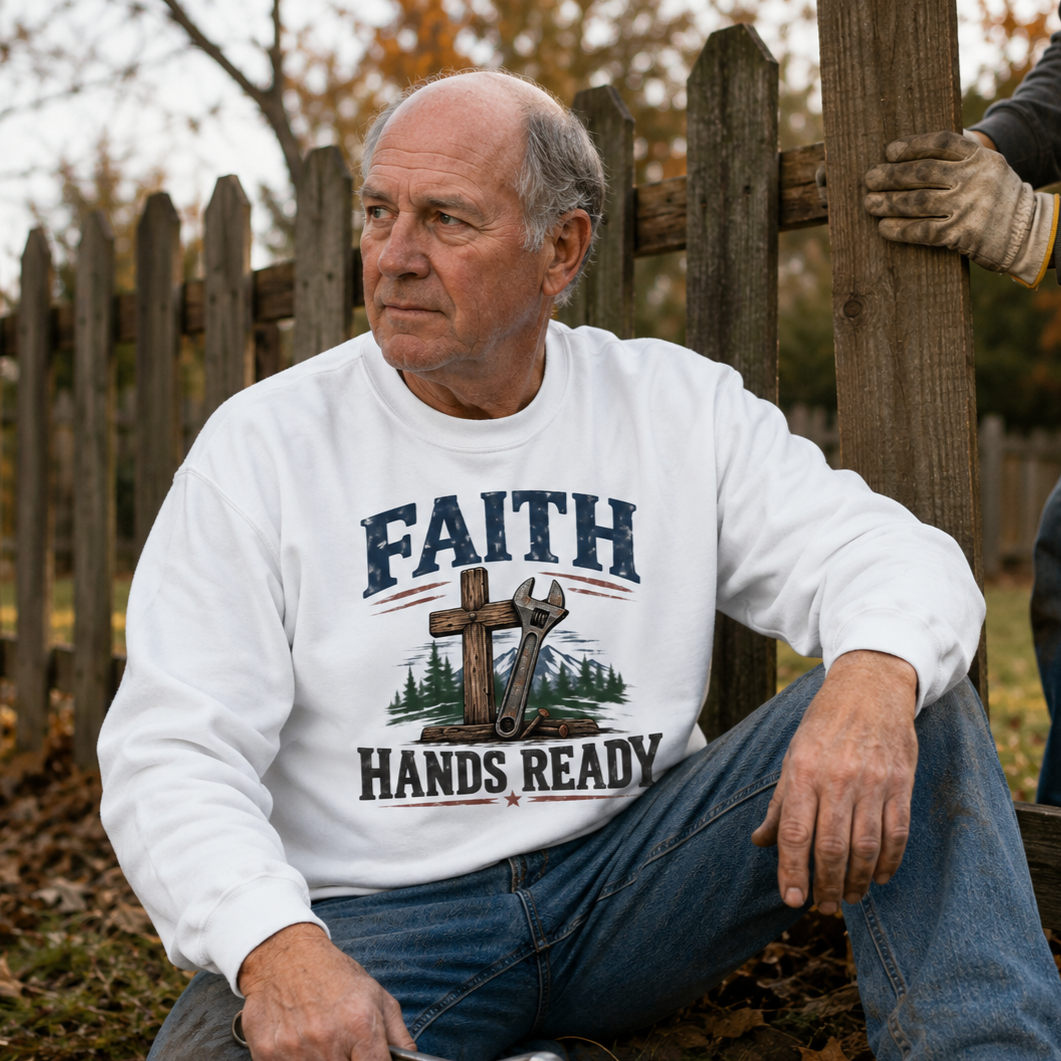 "Faith Hands Ready" Vintage Sweatshirt