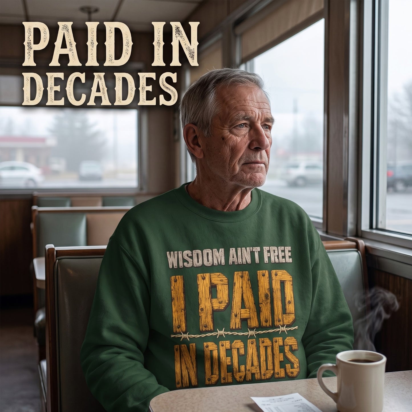 "Wisdom Ain’t Free. I Paid in Decades" Vintage Sweatshirt