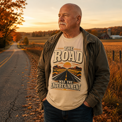 "The Road Was The Entertainment" Vintage T-Shirt