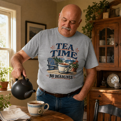 "Tea Time. No Deadlines" Vintage T-Shirt