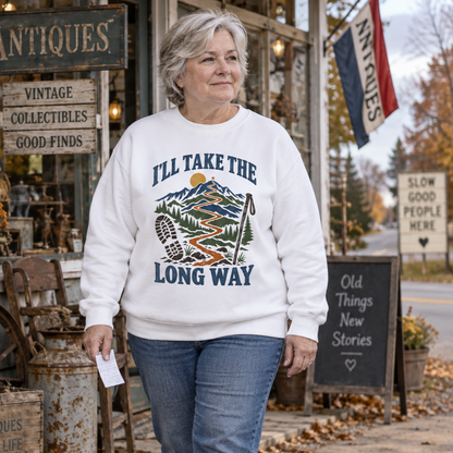 "I’ll Take The Long Way" Vintage Sweatshirt