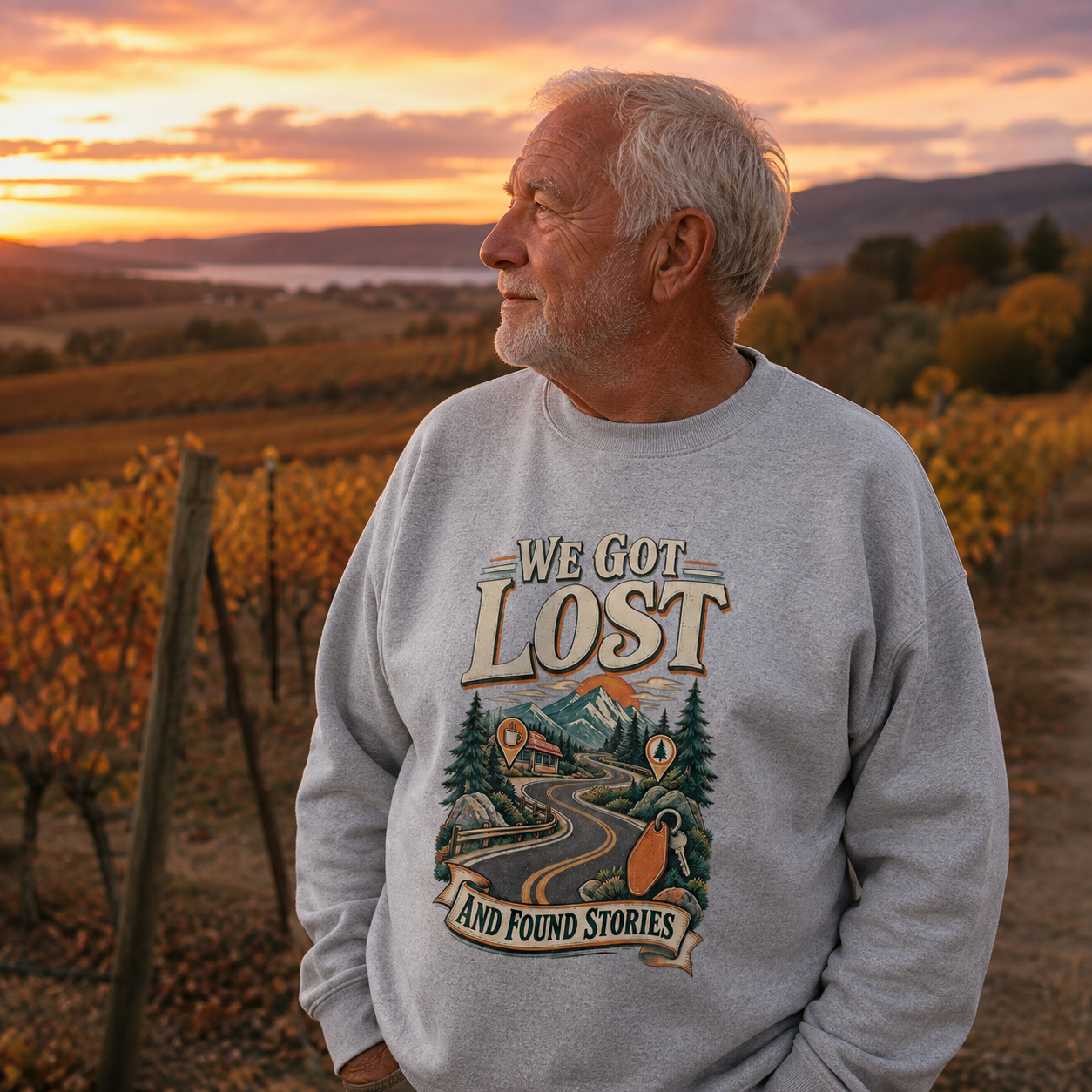 "We Got Lost And Found Stories" Vintage Sweatshirt