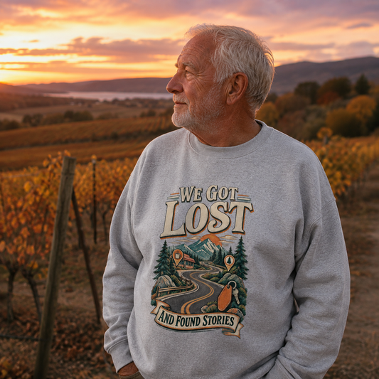 "We Got Lost And Found Stories" Vintage Sweatshirt