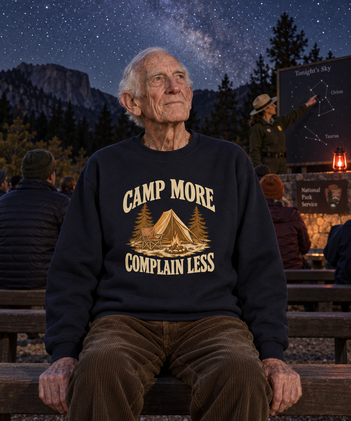"Camp More. Complain Less" Vintage Sweatshirt