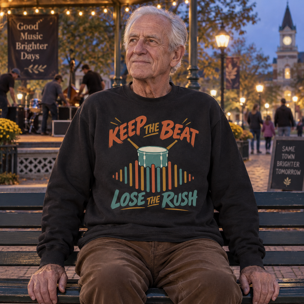 "Keep The Beat. Lose The Rush" Vintage Sweatshirt