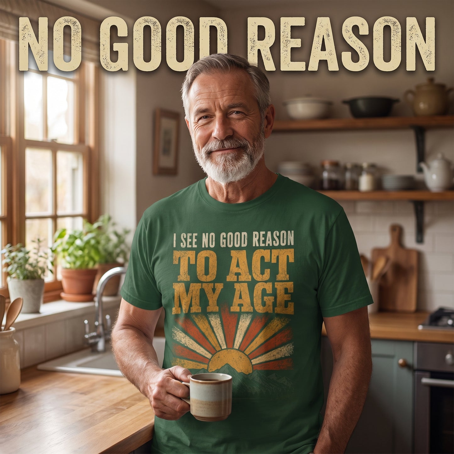 "I See No Good Reason To Act My Age" Funny Vintage T-Shirt