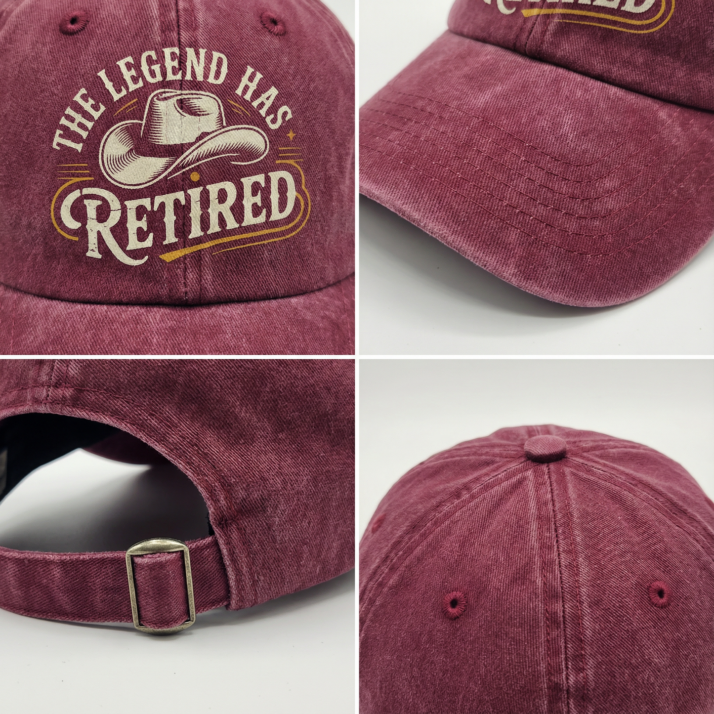 “The Legend Has Retired” Western Signage Legacy Cap