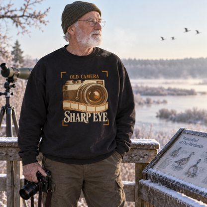 "Old Camera. Sharp Eye" Vintage Sweatshirt