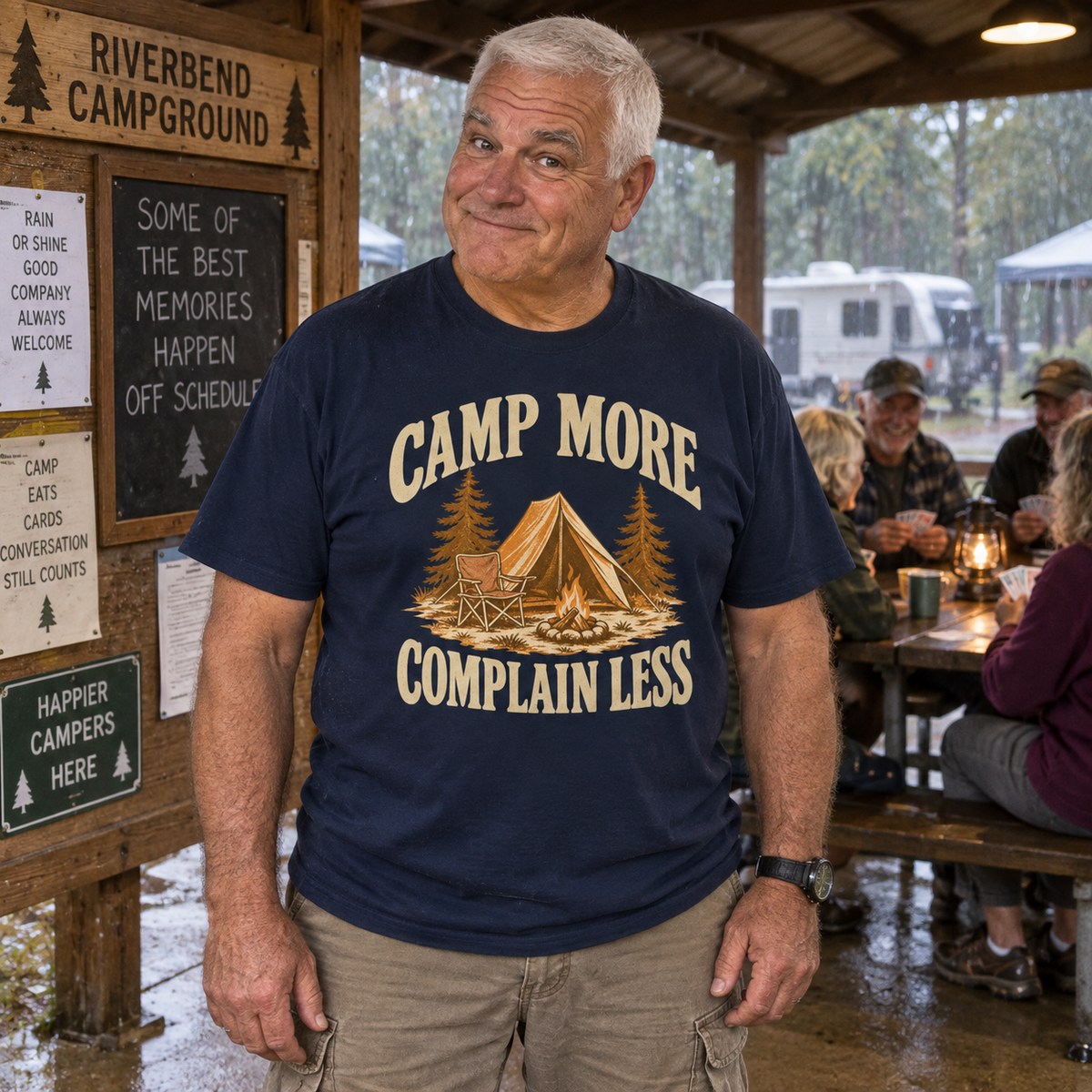 "Camp More. Complain Less" Vintage T-Shirt