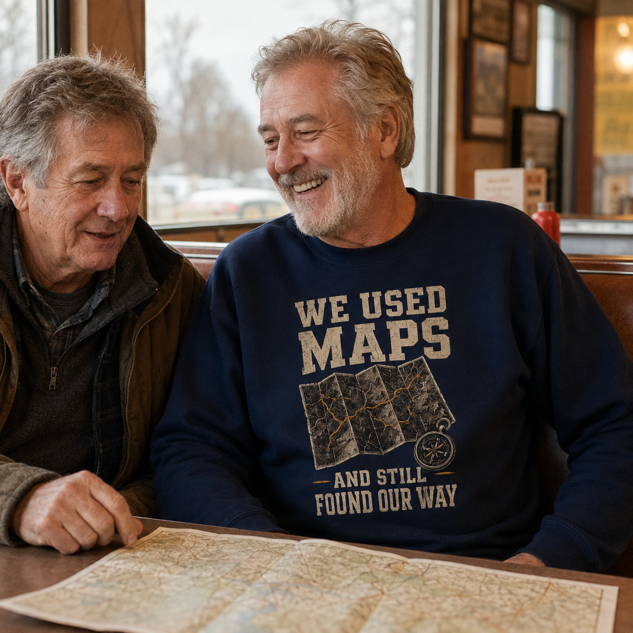 "We Used Maps and Still Found Our Way" Vintage Sweatshirt