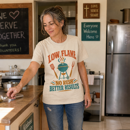 "Low Flame. No Rush Better Results" Vintage T-Shirt