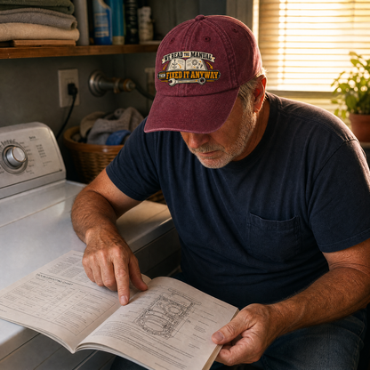 "We Read The Manual Then Fixed It Anyway" Vintage Washed Cap
