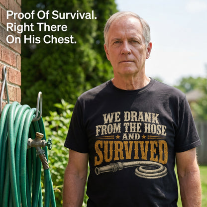 "We Drank From The Hose and Survived" Vintage T-Shirt
