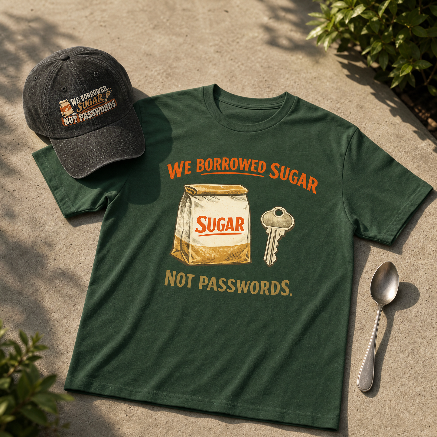 "We Borrowed Sugar Not Passwords" Vintage T-Shirt