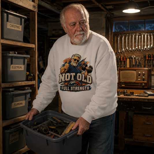 "Not Old. Full Strength" Vintage Sweatshirt