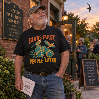 "Birds First. People Later" Vintage T-Shirt