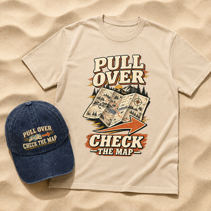 "Pull Over. Check The Map" Vintage T-Shirt
