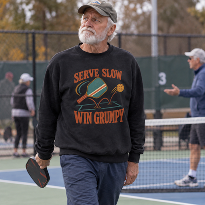 "Serve Slow. Win Grumpy" Vintage Sweatshirt