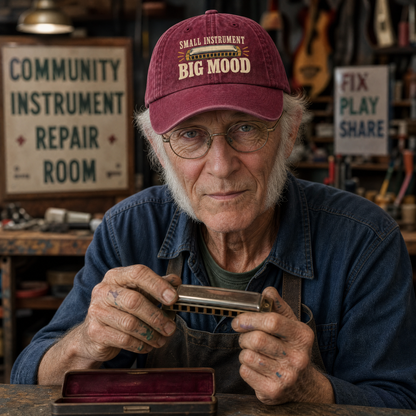 "Small Instrument. Big Mood" Vintage Washed Cap